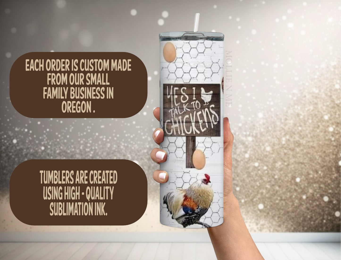 Yes, I Talk To Chickens Tumbler