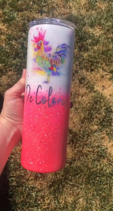 De Colores Chicken Custom Tumbler