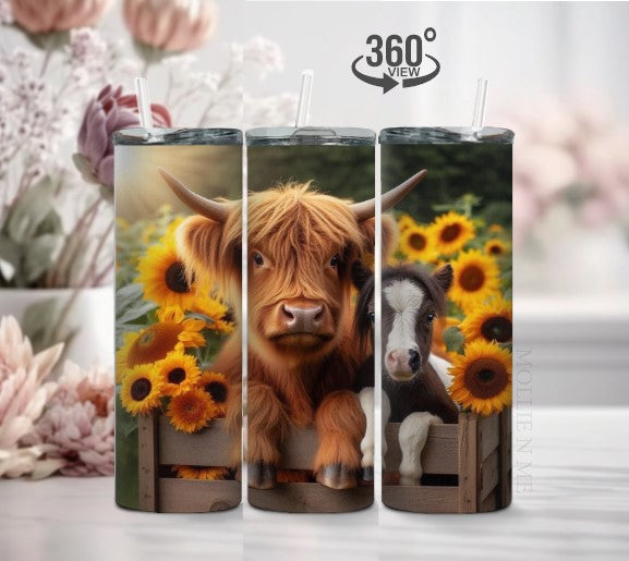 Best Buddies Highland Cow Tumbler