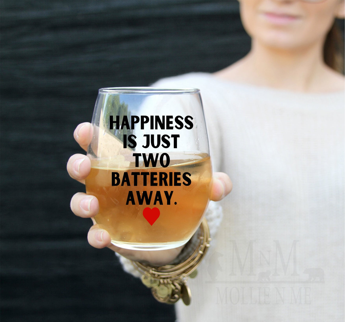 Happiness Is Just Two Batteries Away Glass