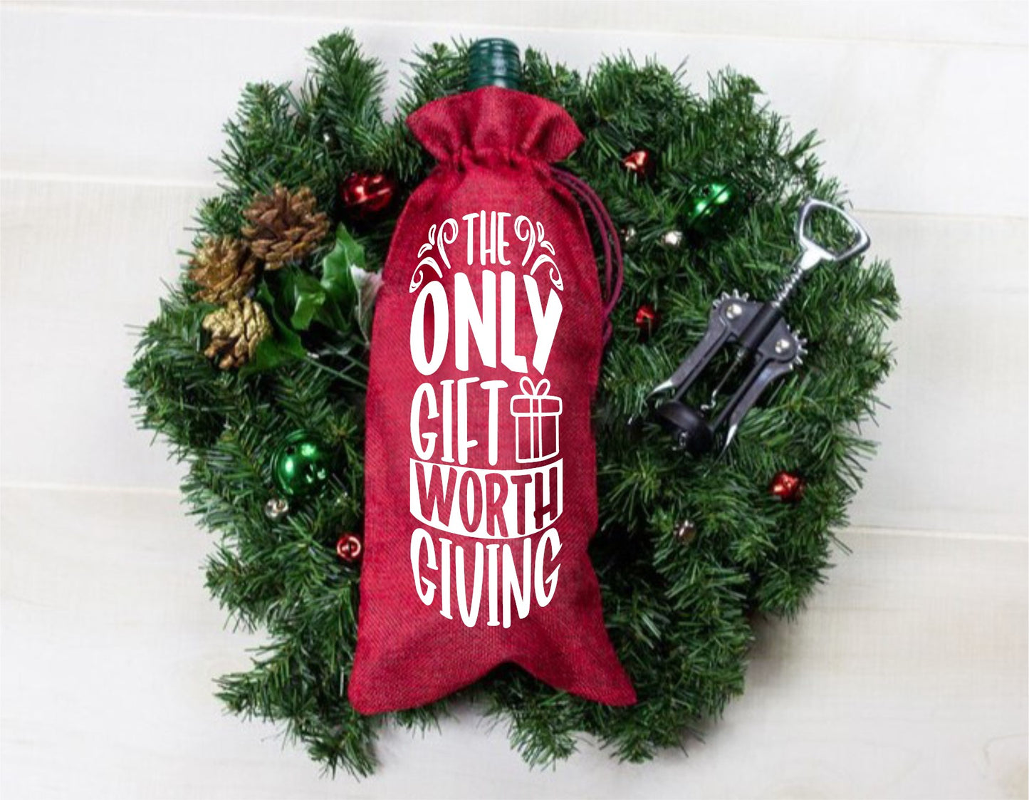 Holiday Stress Reliever Wine Bag