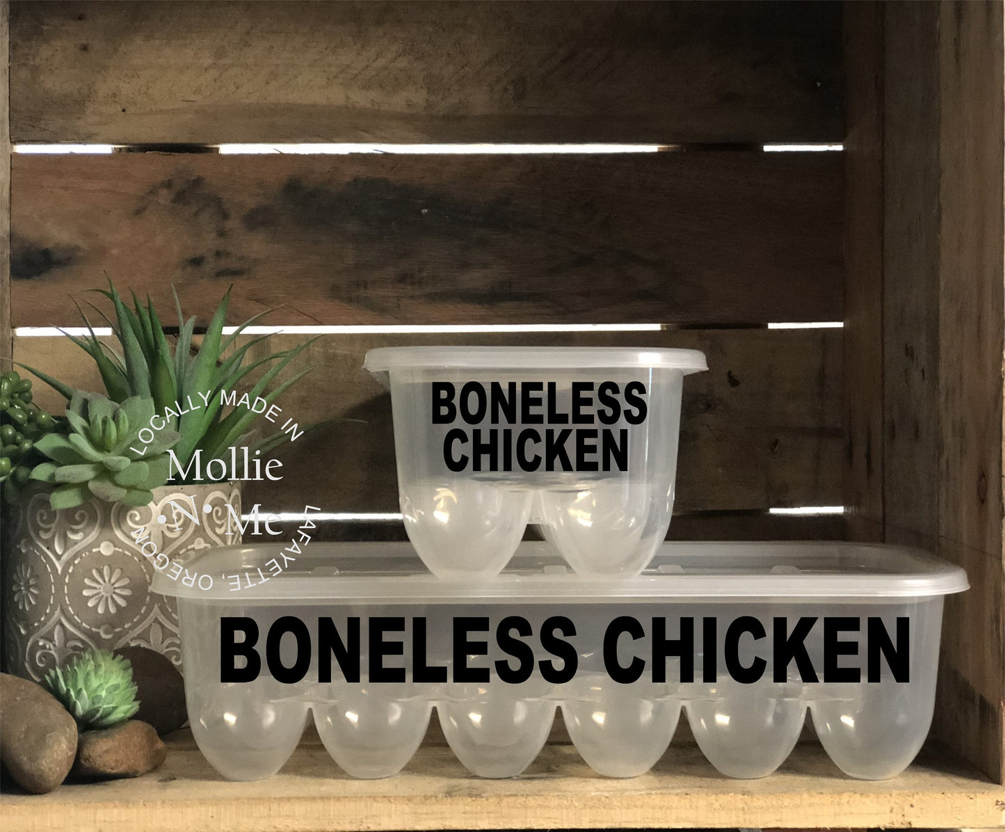 Boneless Chicken Plastic Egg Containers