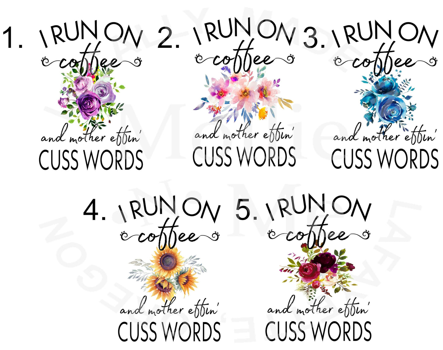 I Run On Coffee And Cuss Words 15oz Custom Mug