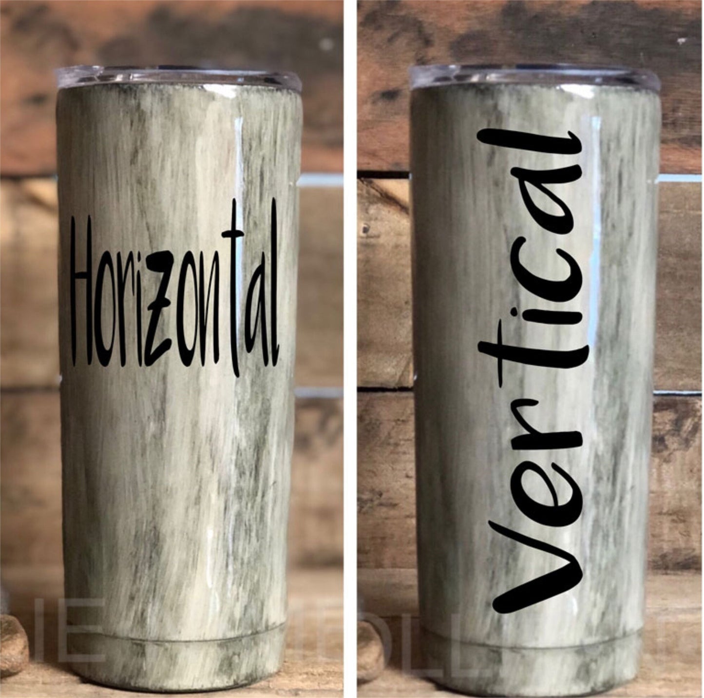 We The People Wood Grain Custom Personalized Tumbler