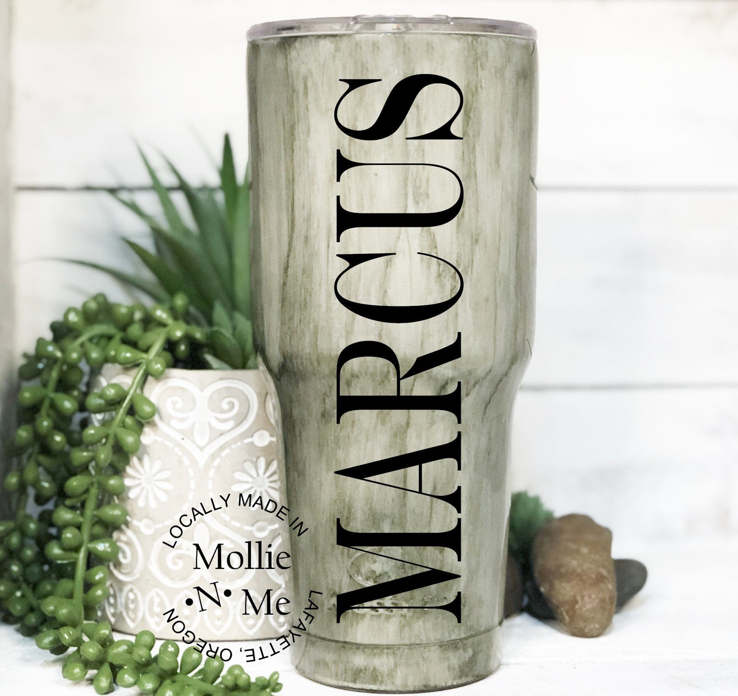 We The People Wood Grain Custom Personalized Tumbler