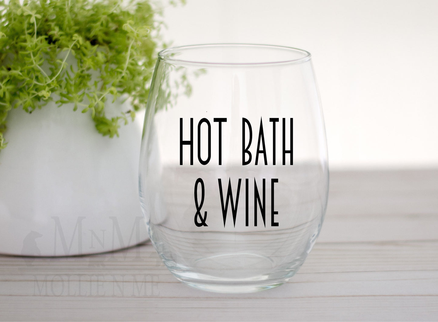Hot Bath & Wine Stemless Wine Glass