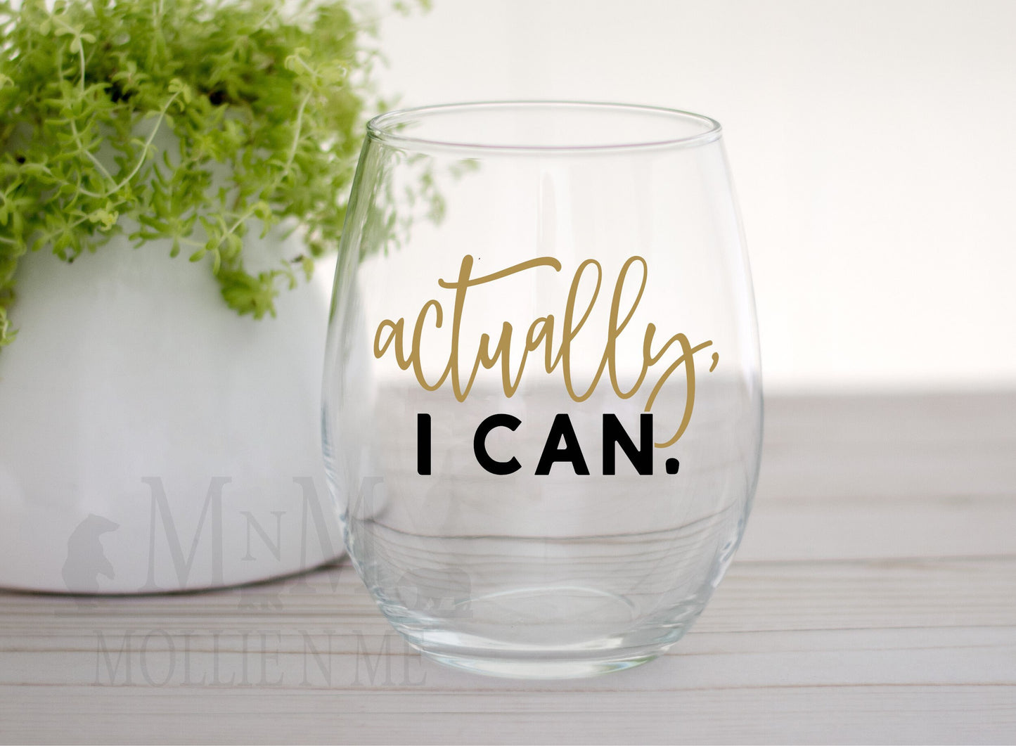 Actually I Can Stemless 20oz. Wine Glass