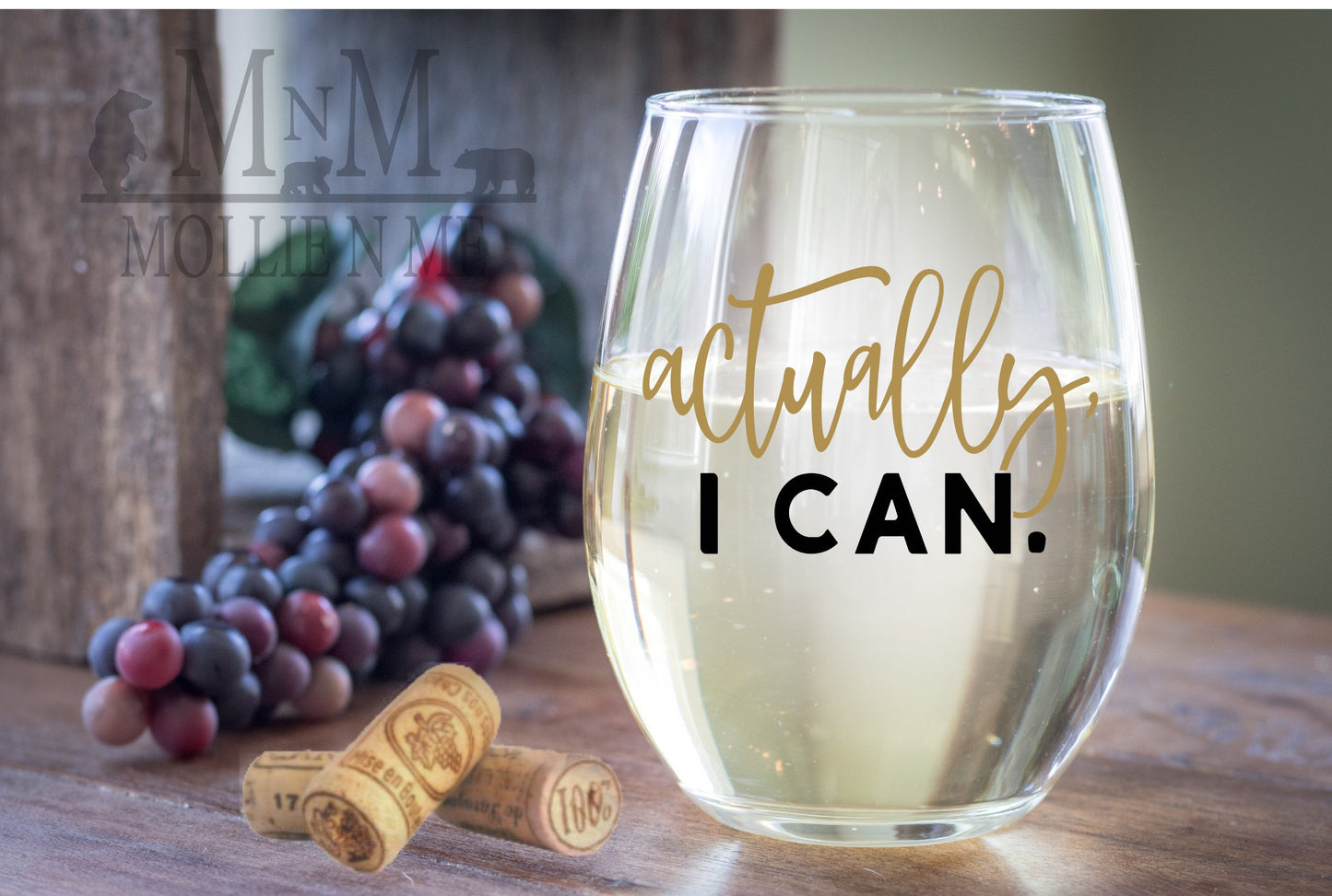 Actually I Can Stemless 20oz. Wine Glass