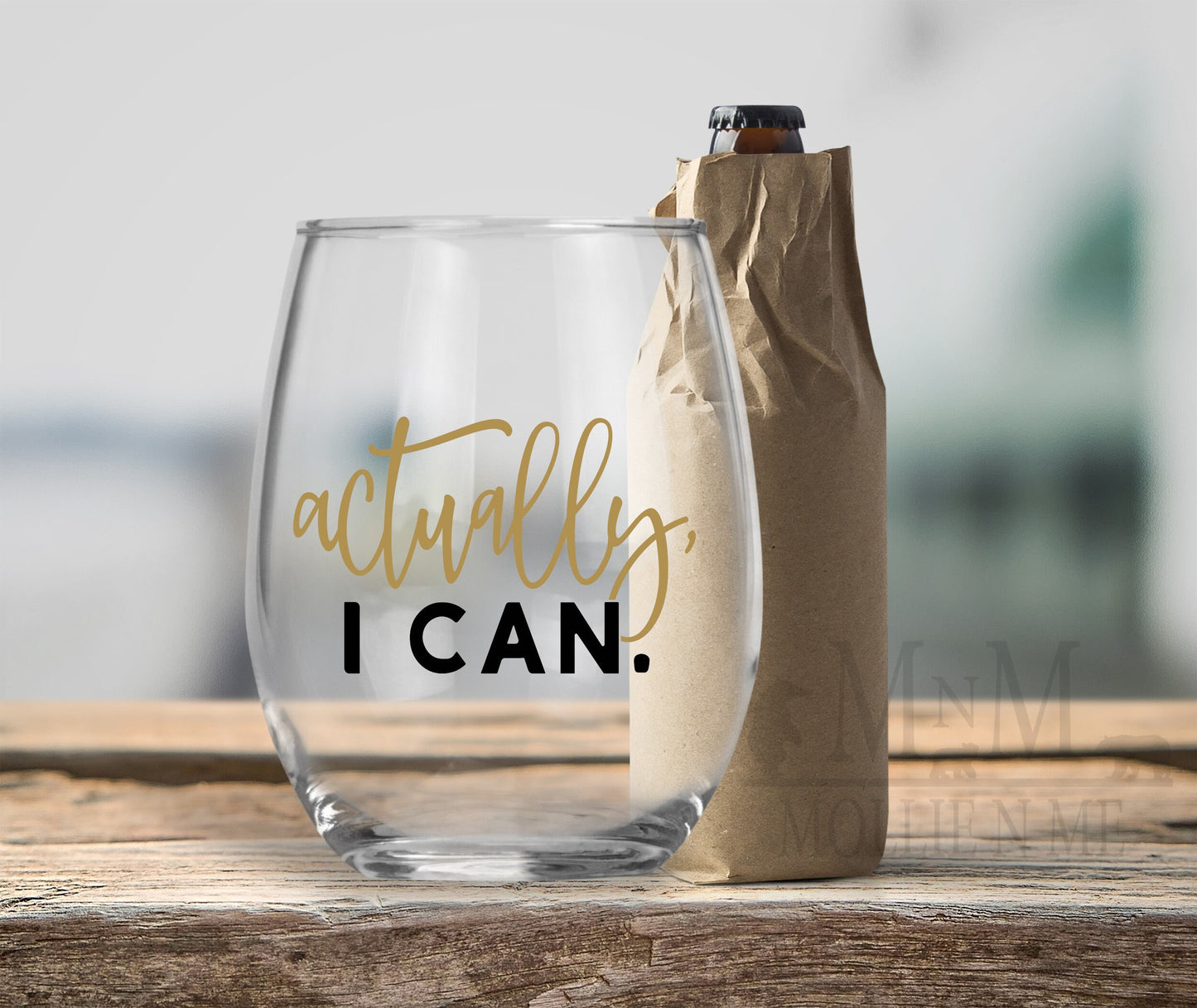 Actually I Can Stemless 20oz. Wine Glass