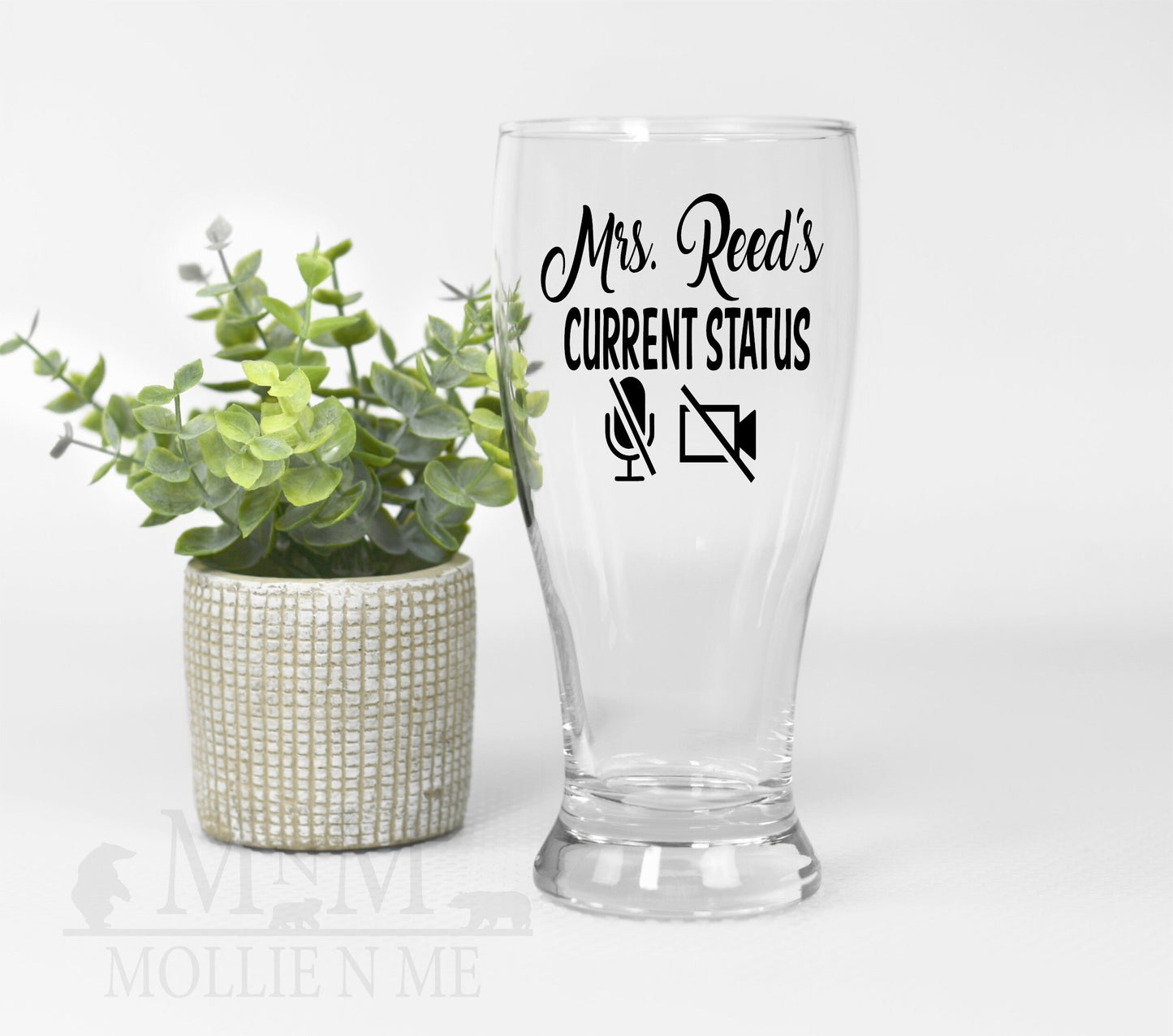 Current Status Teacher Wine Glass