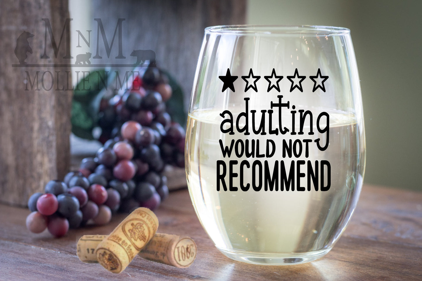 Adulting Would Not Recommend 20oz. Wine Glass