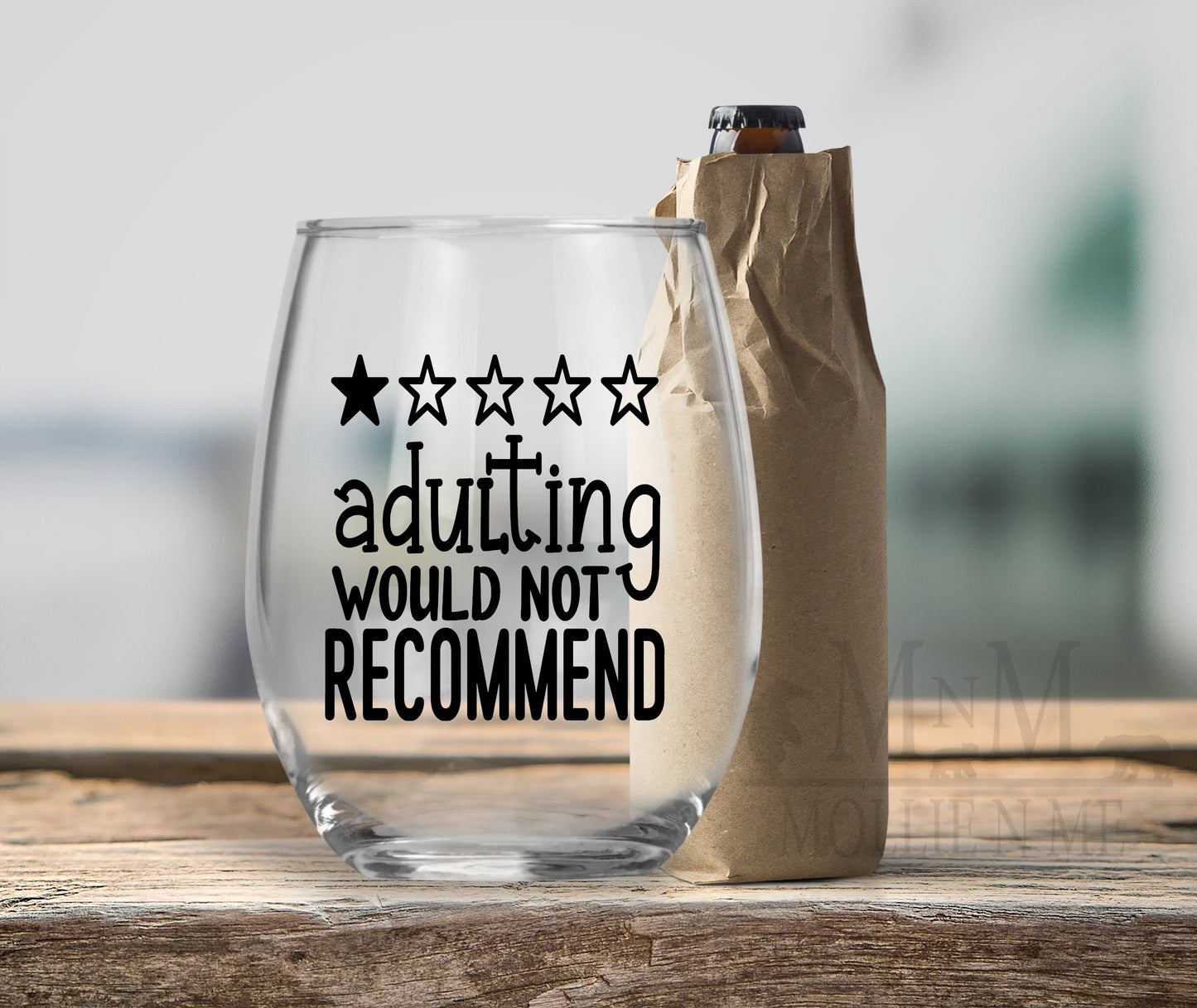 Adulting Would Not Recommend 20oz. Wine Glass