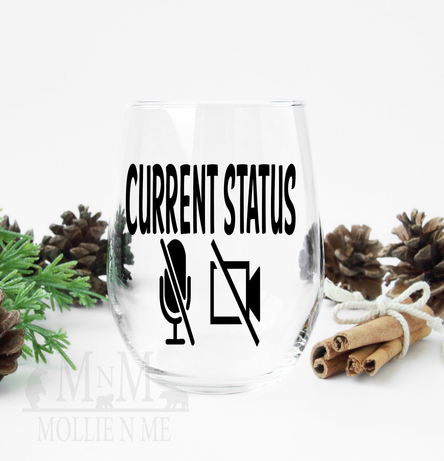 Current Status Teacher Wine Glass