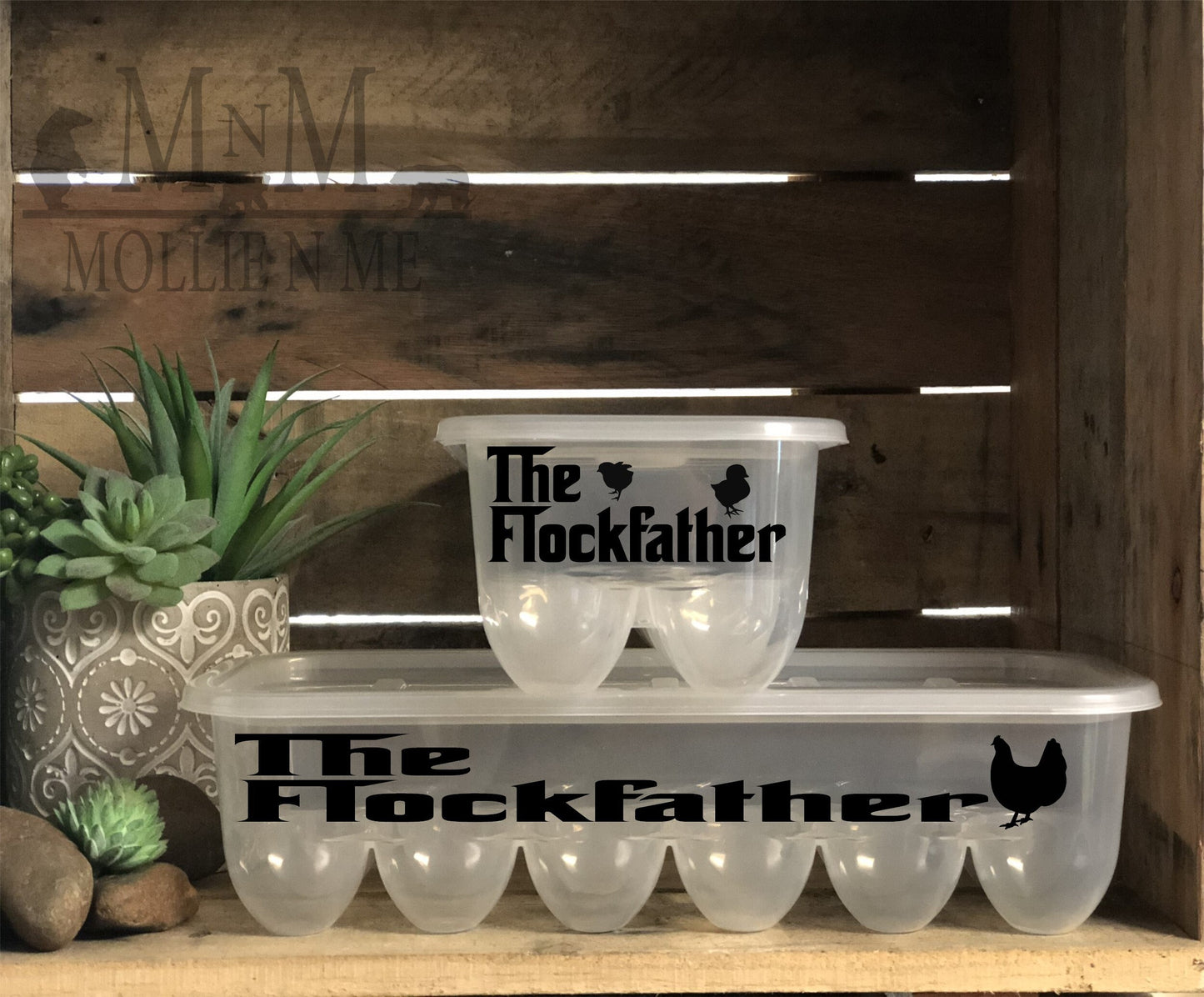 Linda's Chicken Seeds Fun Personalized Egg Containers