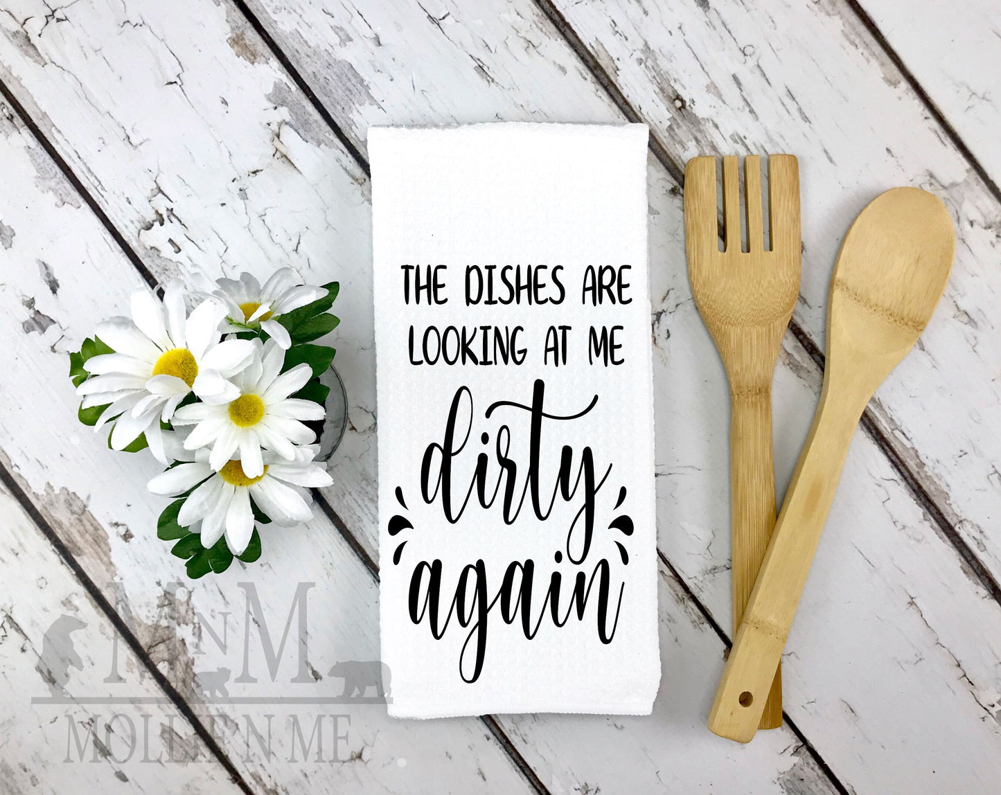 The Dishes Are Looking At Me Dirty Again Decorative Waffle Towel