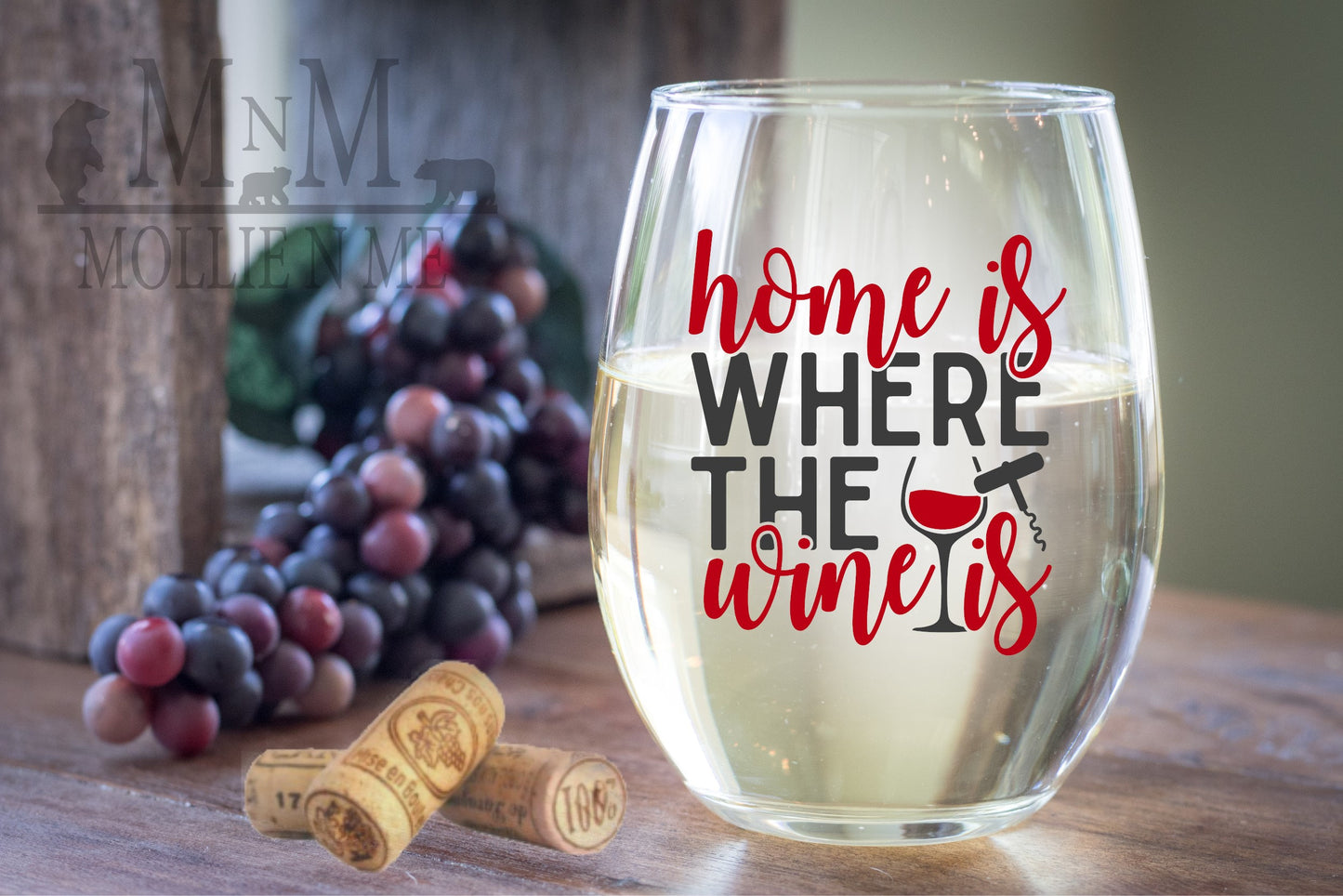 Home Is Where The Wine Is Stemless Wine Glass