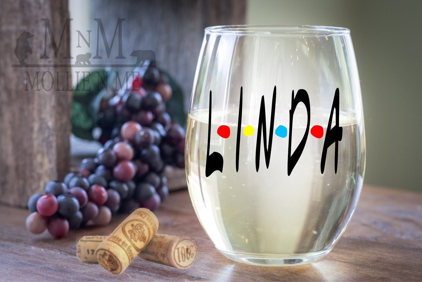 Friends Personalized Wine Glass