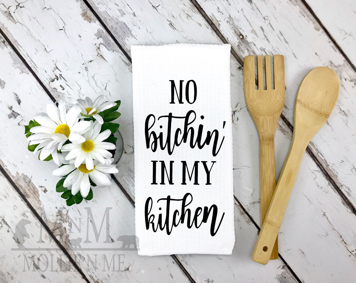 No Bitchin In My Kitchen Decorative Waffle Towel