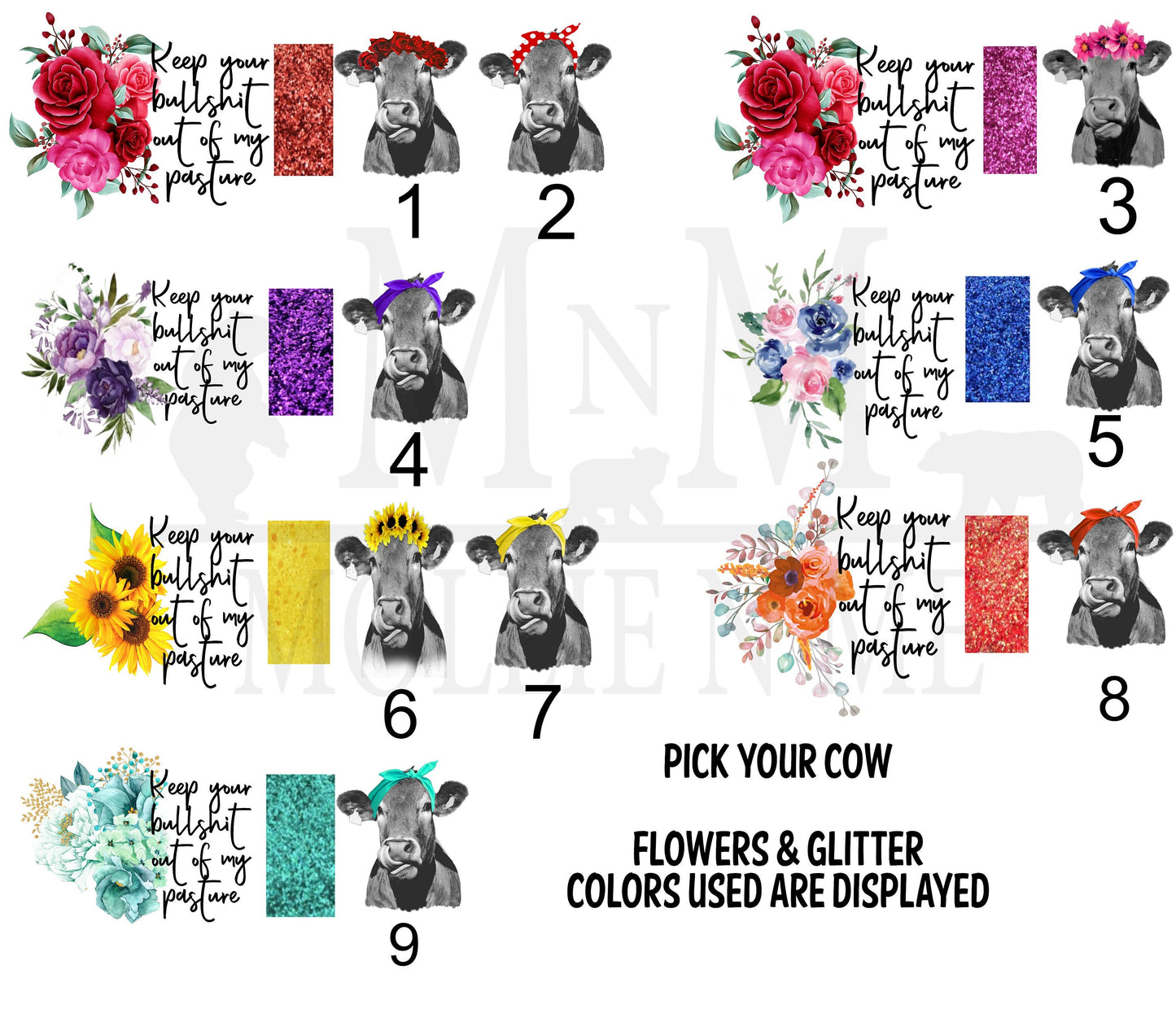 Heifer, Stop Playing With Me Cow Custom Glitter Tumbler