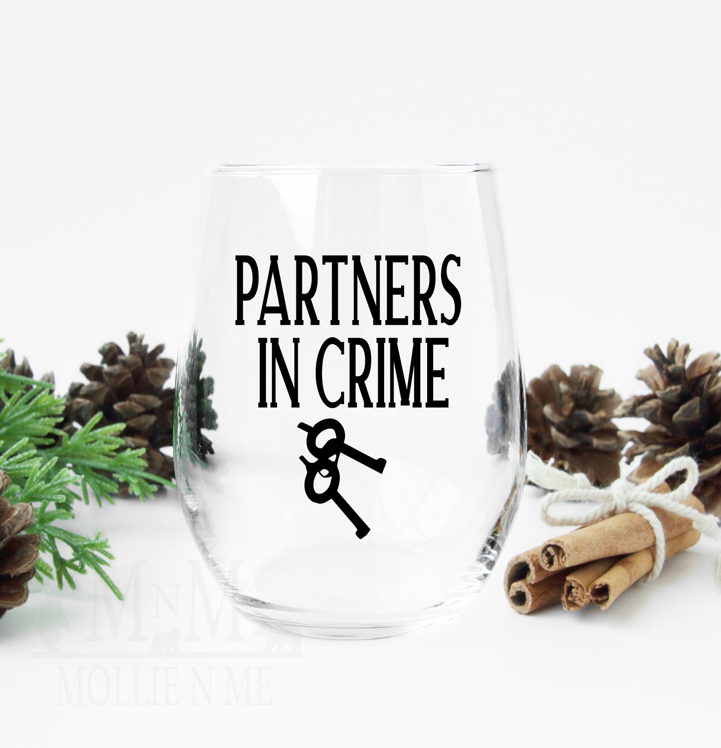 Partners In Crime Wine Glass