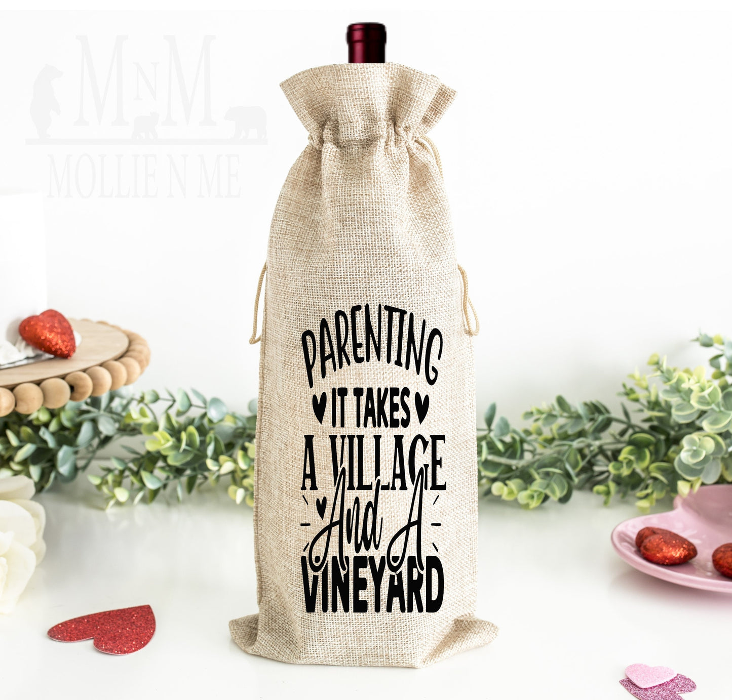 Parenting Takes A Village And A Vineyard Reusable Wine Bag