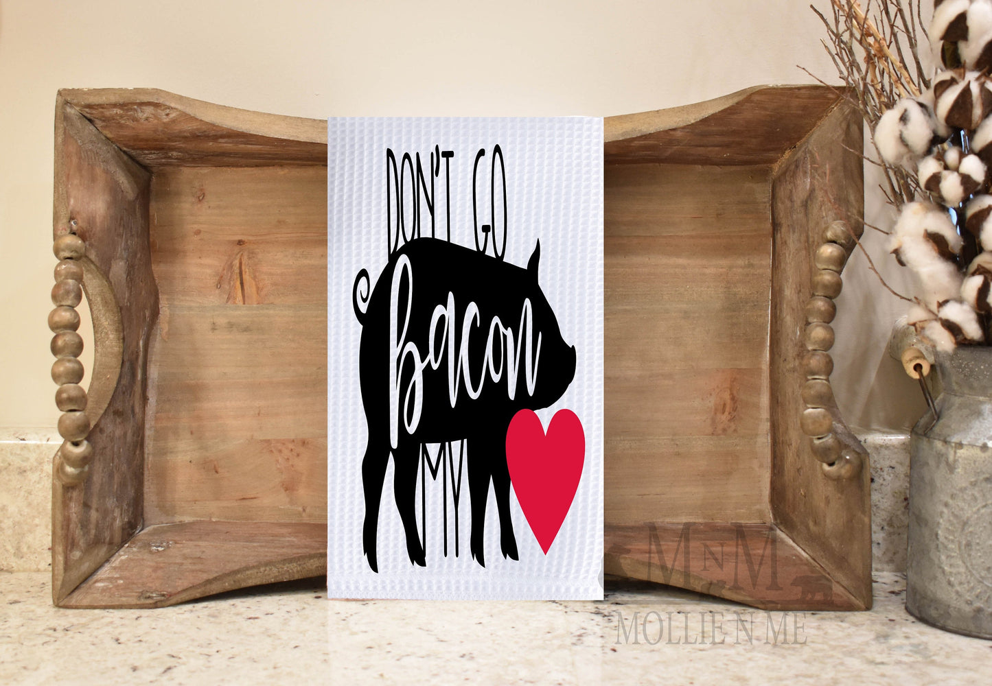 Don't Go Bacon My Heart Decorative Waffle Towel