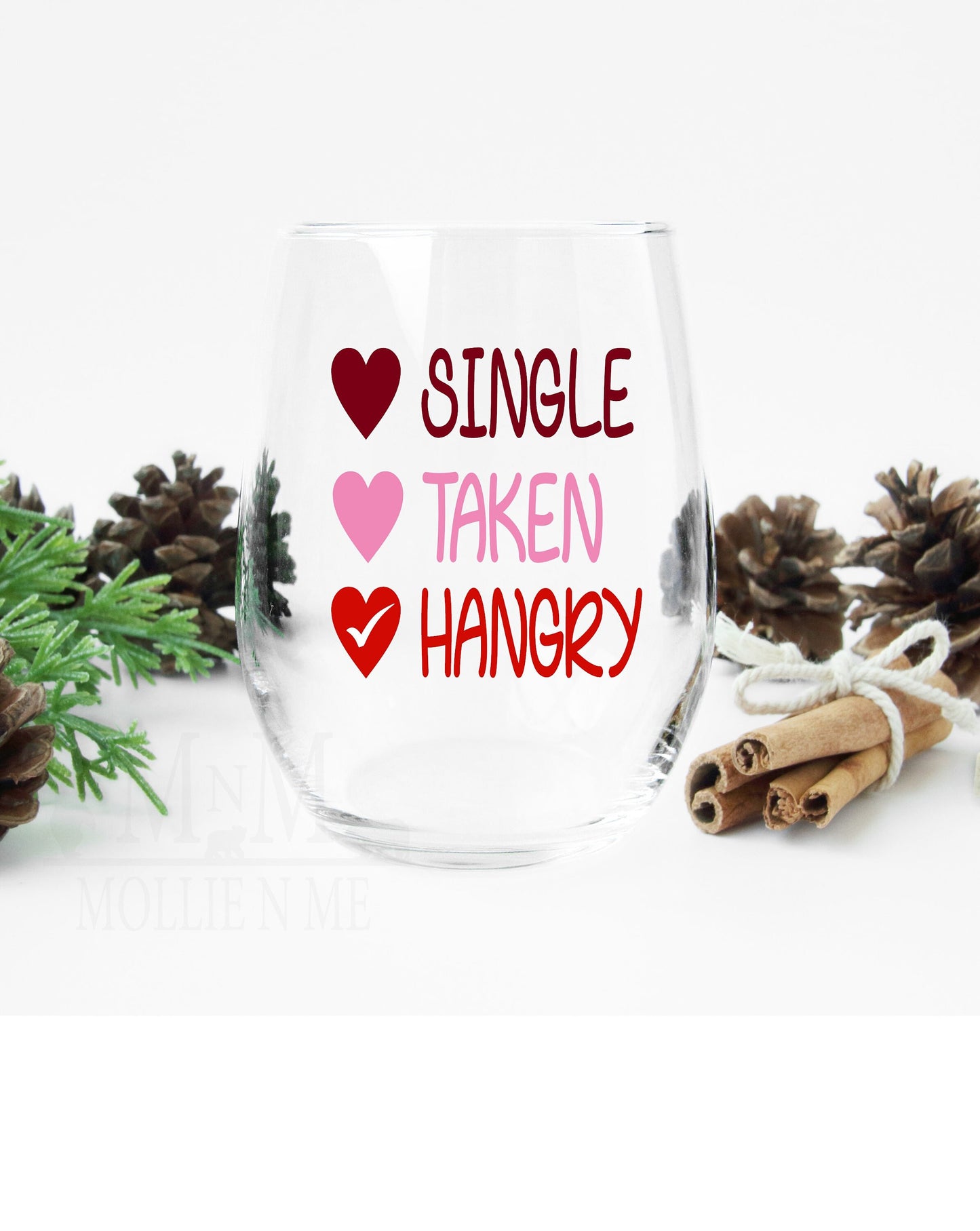 Single Taken Hangry 20oz. Wine Glass