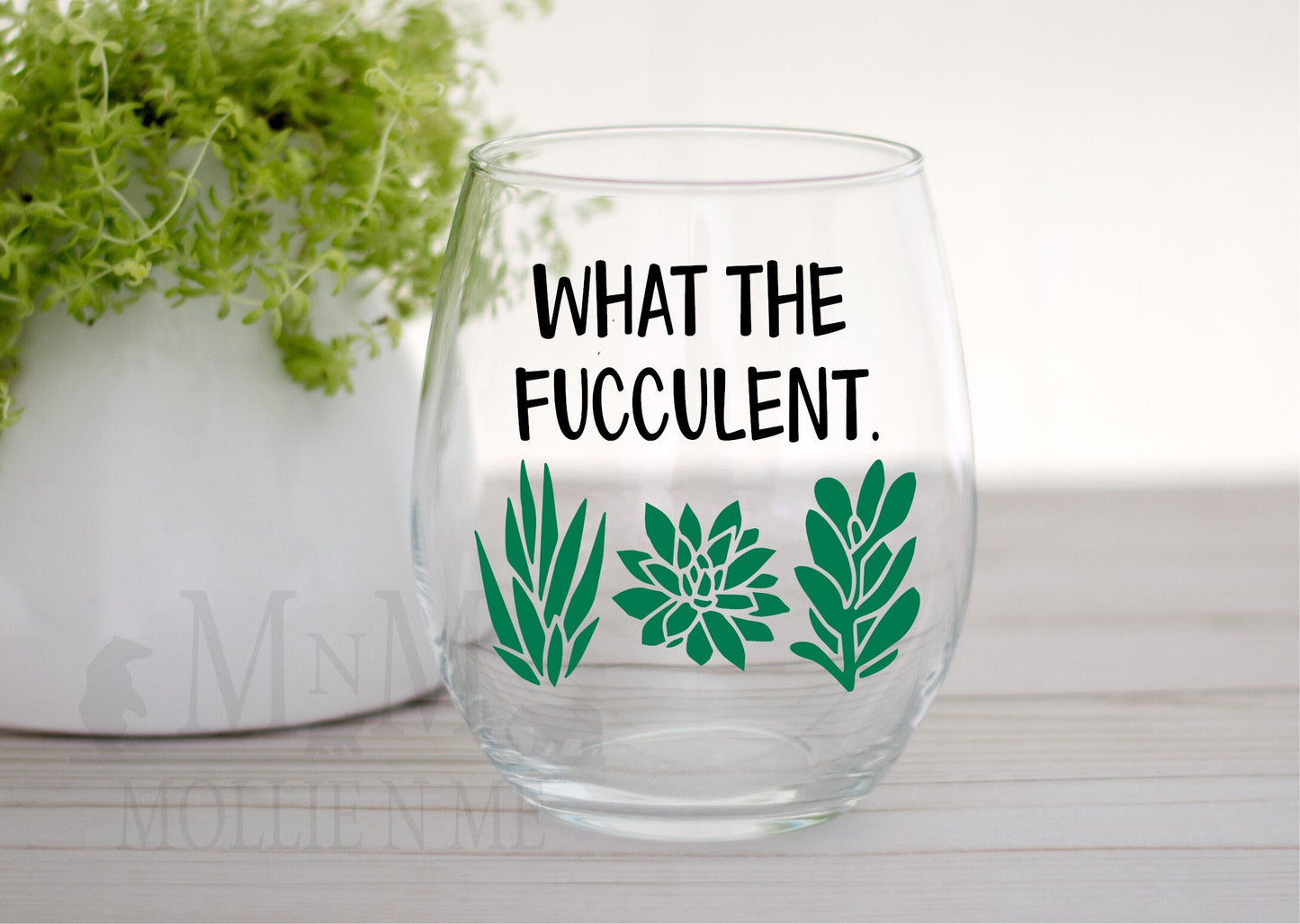 What The Fucculent 20 oz. Wine Glass