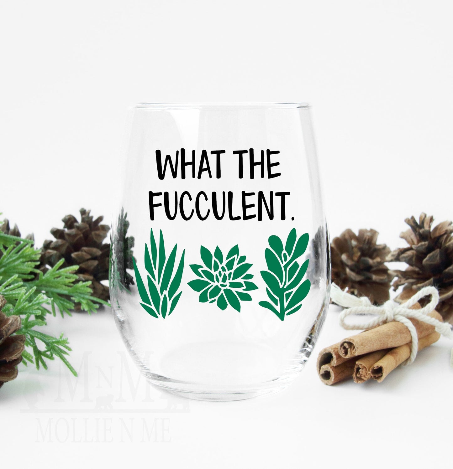 What The Fucculent 20 oz. Wine Glass