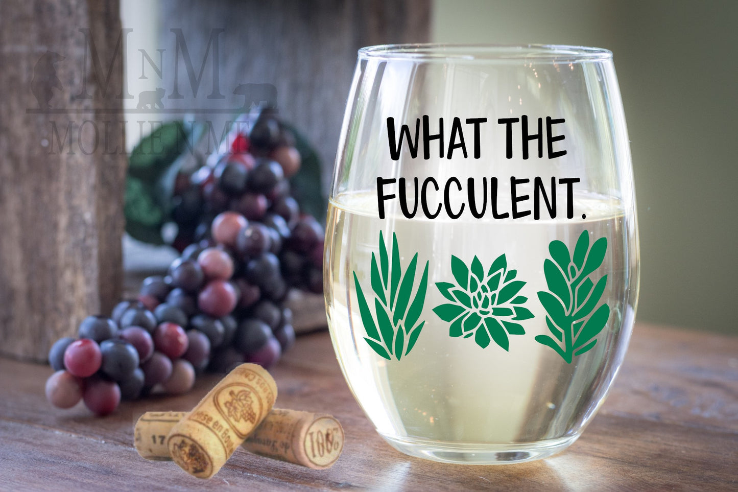 What The Fucculent 20 oz. Wine Glass