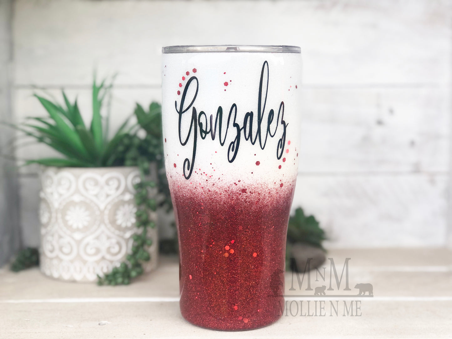 Baseball Mom Custom Glitter Tumbler