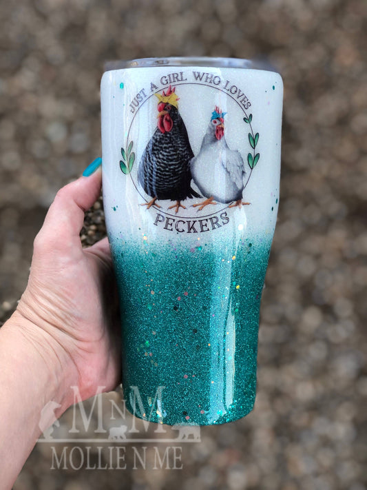 Just A Girl Who Loves Peckers: Personalized Custom Tumbler