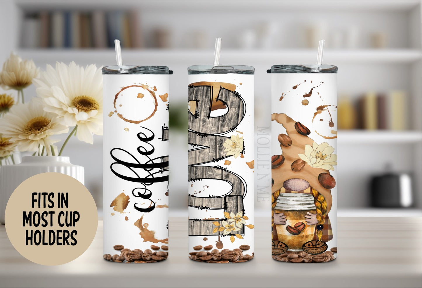 Gnome Coffee Lover Skinny Tumbler