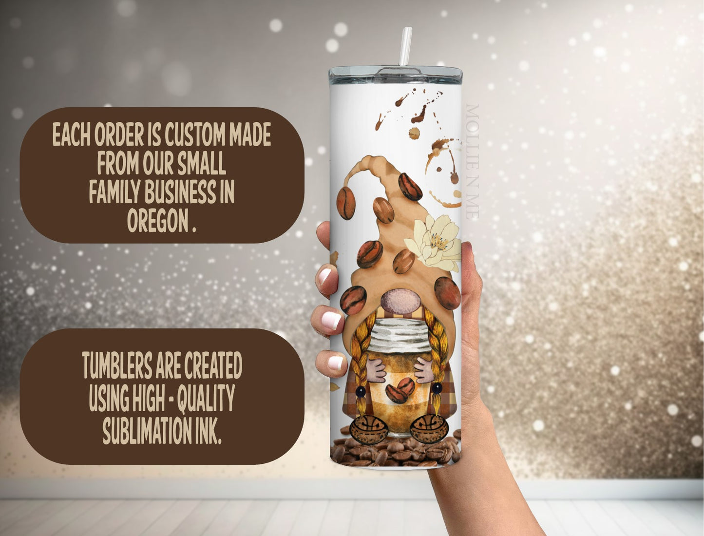 Gnome Coffee Lover Skinny Tumbler