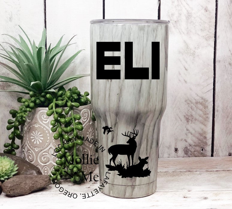 I like Big Bucks Wood Grain Custom Tumbler