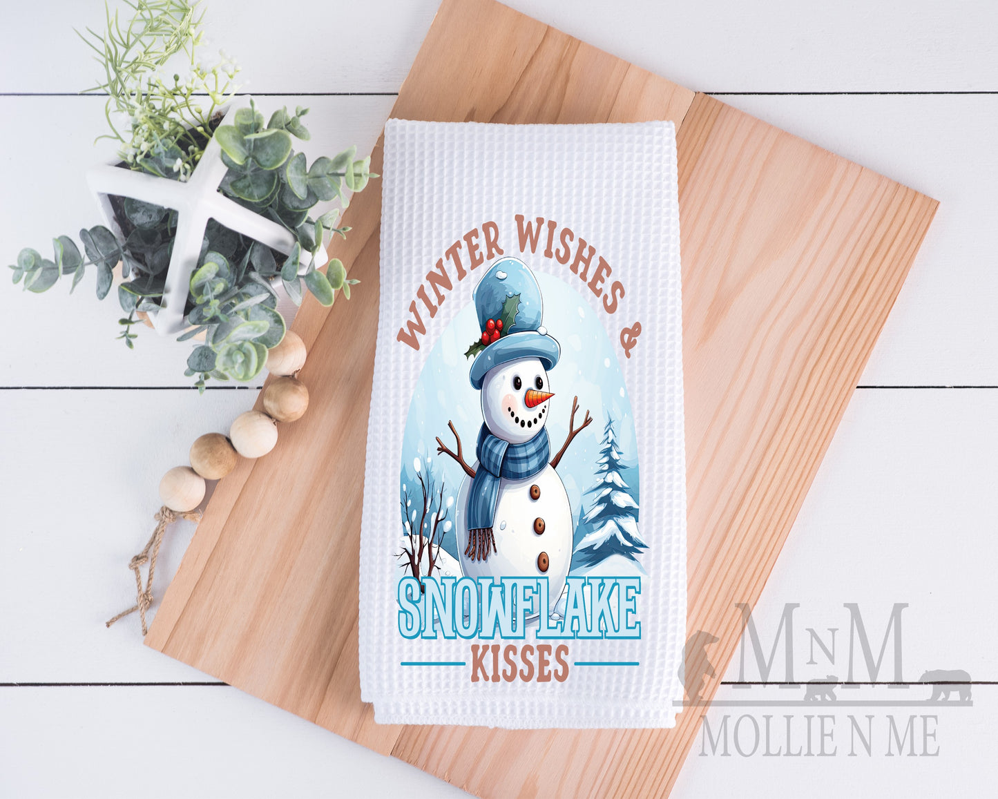 Chillin With My Snowmies Waffle Towel