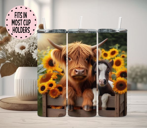 Best Buddies Highland Cow Tumbler