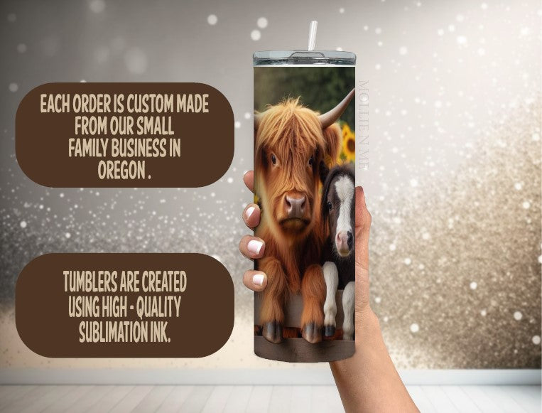 Best Buddies Highland Cow Tumbler
