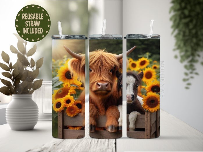 Best Buddies Highland Cow Tumbler