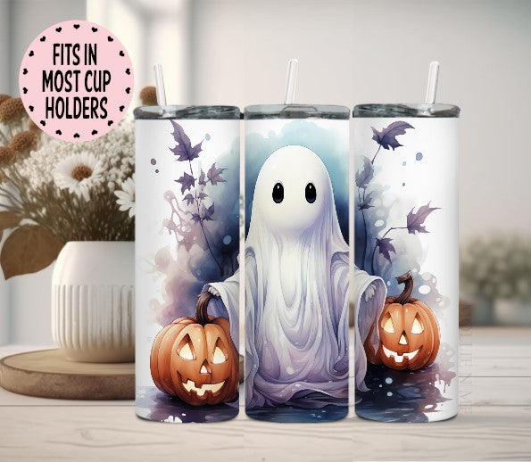 Pumpkin Ghost Halloween Tumbler