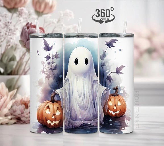 Pumpkin Ghost Halloween Tumbler