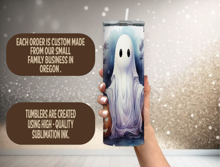 Pumpkin Ghost Halloween Tumbler