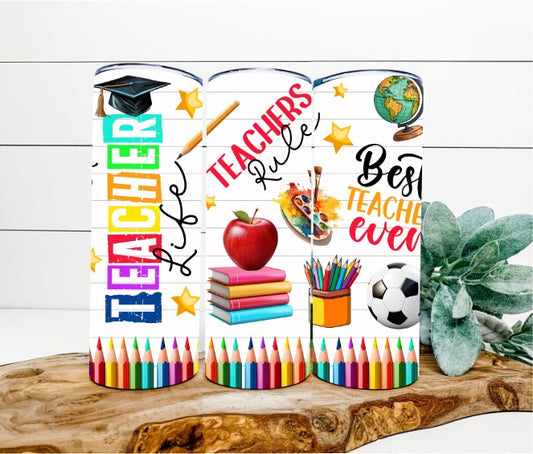 Teachers Rule Teacher Tumbler