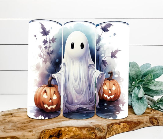 Pumpkin Ghost Halloween Tumbler
