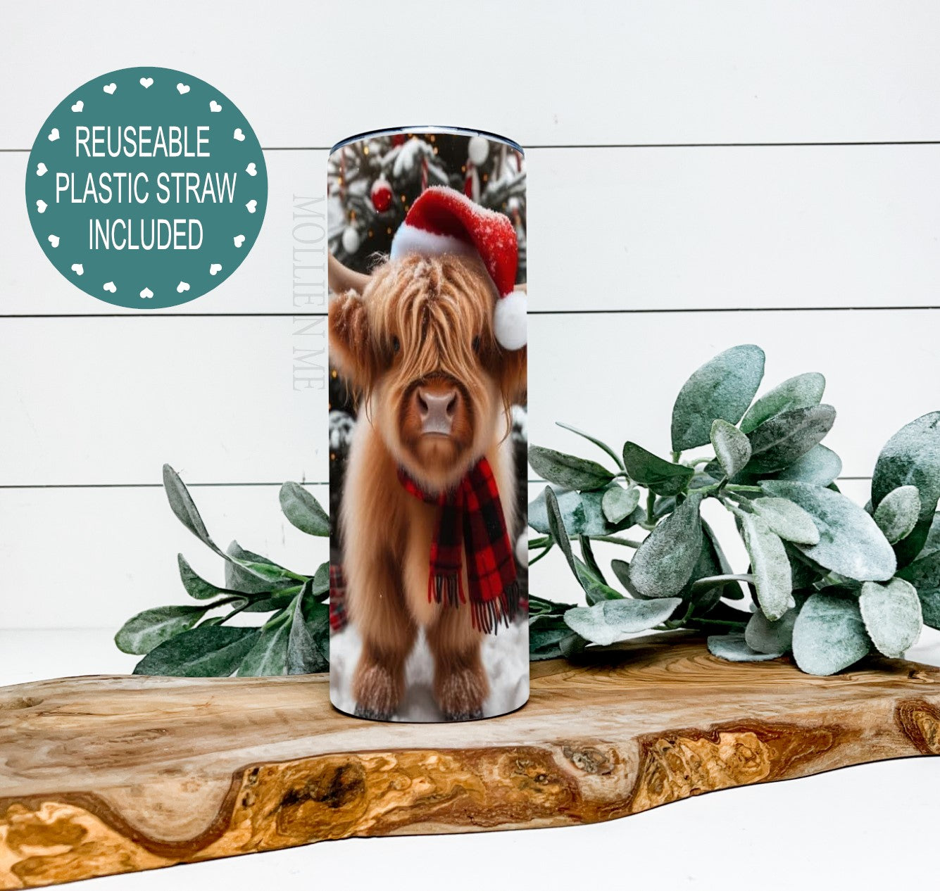 Highland Cow Christmas Tumbler