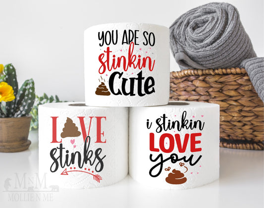 Love Stinks Valentines Toilet Paper Gag Gift