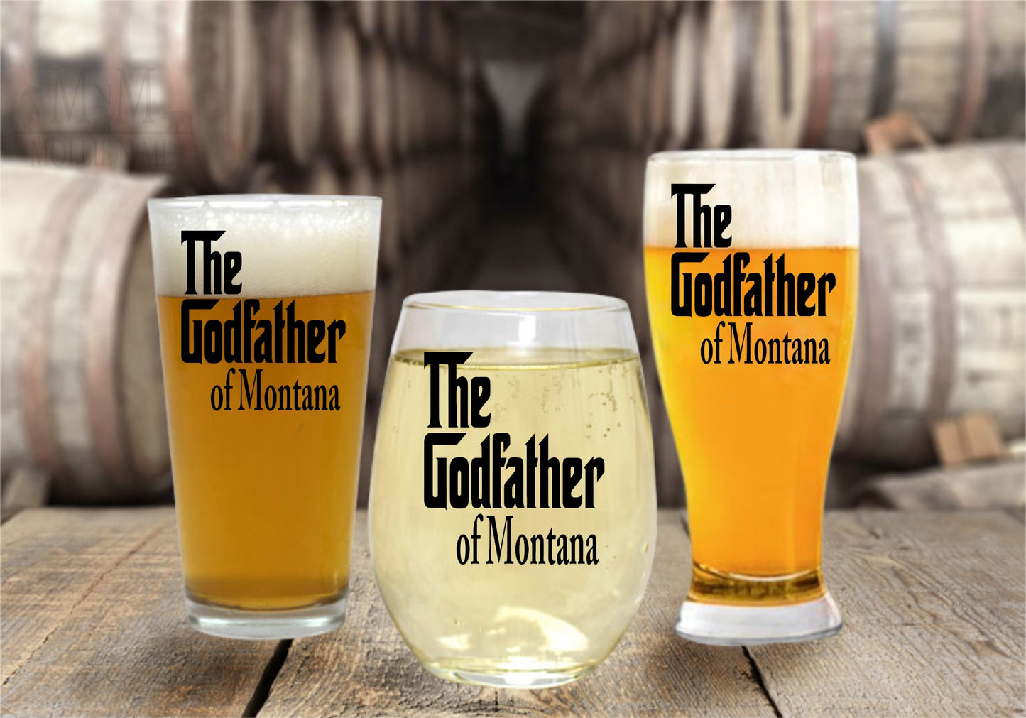 The Godfather Wine Glass