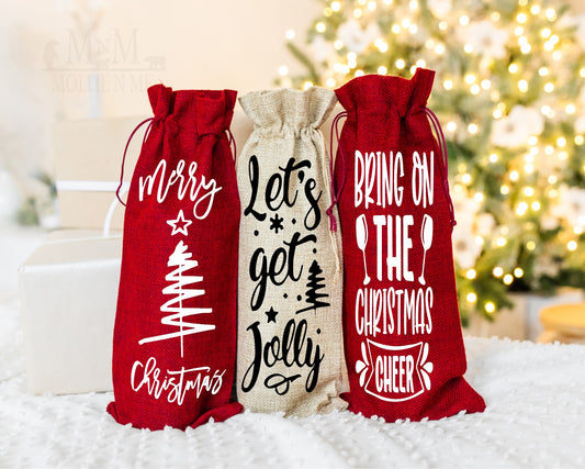 Let's Get Jolly Wine Bag