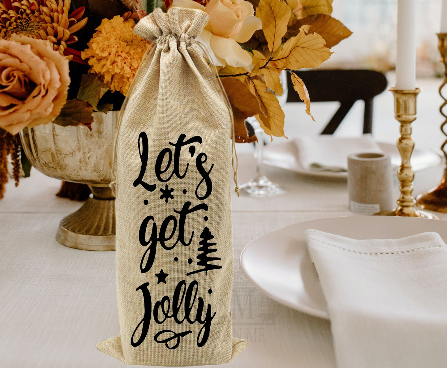 Let's Get Jolly Wine Bag