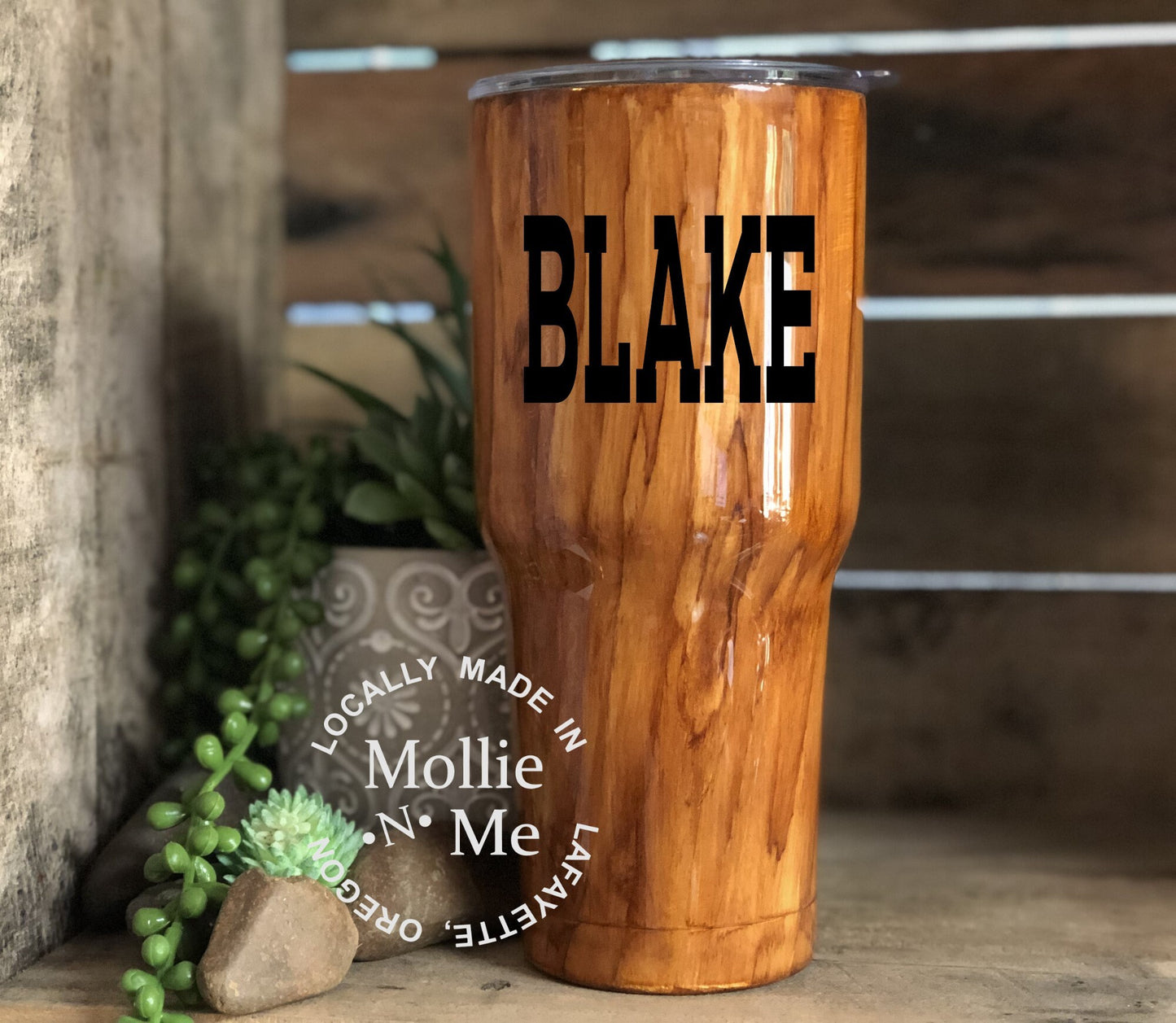 Hunting Life Wood Grain Insulated Custom Tumblers